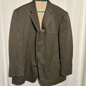 J. Ferrar Dark Olive Green Men's Jacket Blazer Sports Coat size 48R